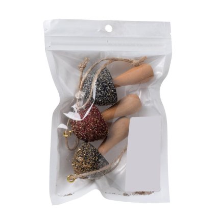 ZÁVES HRÍB MIX FARBA DREVO S/3 6x3x3CM