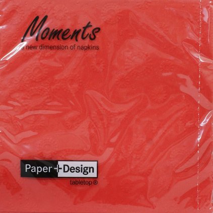 24017 SERVÍTKY MOMENTS "UNI RED" 33X33CM