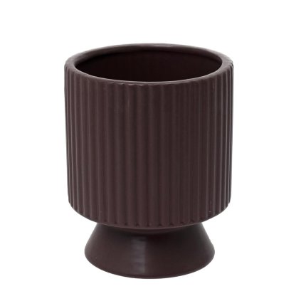 OBAL NA PODSTAVCI KERAMIKA TM.HNEDÁ 12*12*15CM