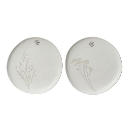 TANIER kamenina V2,2/27cm matná glazúra list a kvet vzor 2ass