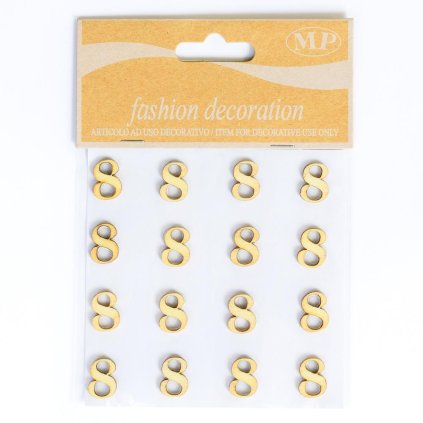 AKCIA! ČÍSLA WOOD S/16 STICKERS 10X10CM