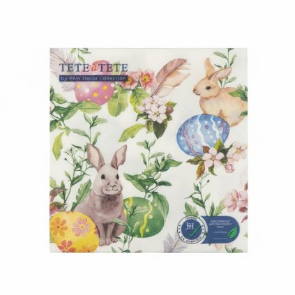 TL120700 SERVÍTKY 33x33 cm/20ks/3vrst. BOHO EASTER