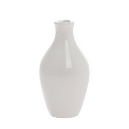 VÁZA ANFORA biela/keramika BIANCA pr.6xV11cm