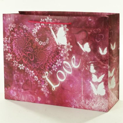 AKCIA! DARČEKOVÁ TAŠKA M 32x11x25,5CM LOVE