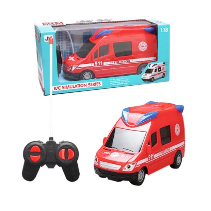 Auto hasičské na diaľkové ovládanie so svetlom a zvukom
