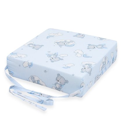 Detský podsedák na stoličku New Baby BASIC Bear blue