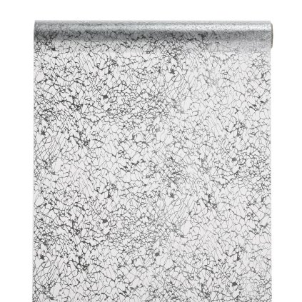 akcia! ORGANZA LESKLÁ 39x10 BIELO-STRIEB.