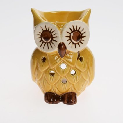 AROMALAMPA SOVA PORCELÁN 8x7x12CM KRÉM