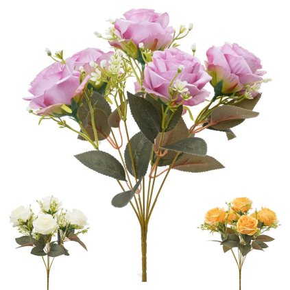 KYTICA RUŽA x7 34CM MIX 3F