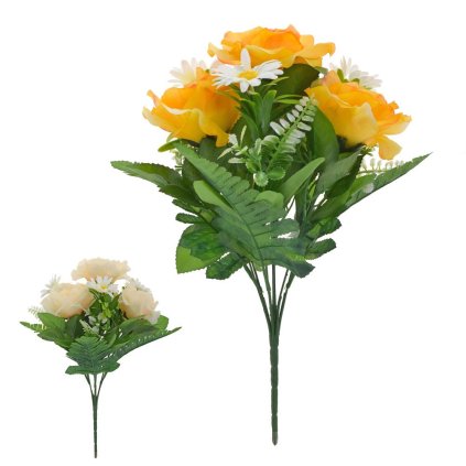 AKCIA! KYTICA RUŽA, MARGARÉTA, ZELEŇ MIX2F 40cm