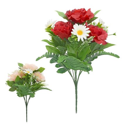AKCIA! KYTICA RUŽA, MARGARÉTA, ZELEŇ MIX2F 40cm