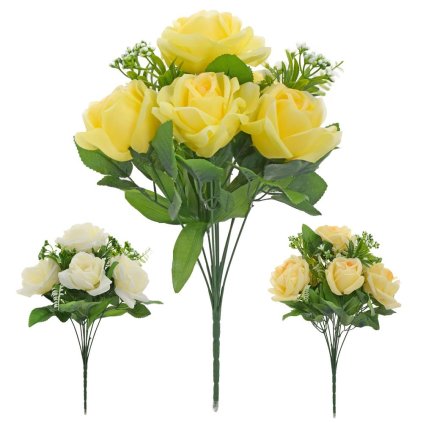 AKCIA! KYTICA RUŽA, ZELEŇ MIX3F 40cm