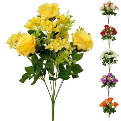 KYTICA RUŽA HORTENZIA x10 6F 50cm SUPER CENA!