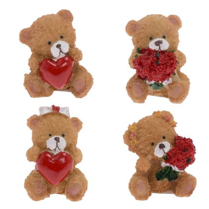 MEDVEDÍKY VALENTÍN MIX/4 4,5*4,5*5CM