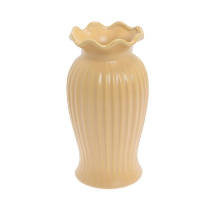 VÁZA KERAMIKA 10x10x19CM HNEDÁ