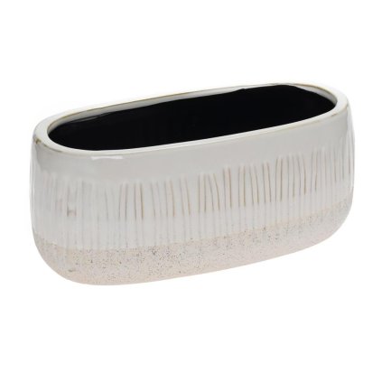 OVÁL KERAMIKA 20.9*9.5*8.5 BIELY