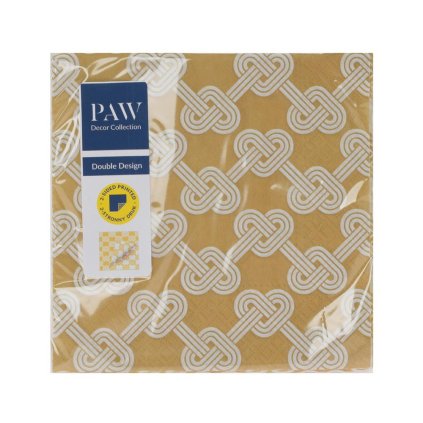 SDLD001000 SERVÍTKY 33x33 cm/20ks/3vrst /obojstr HEARTS PRETZELS