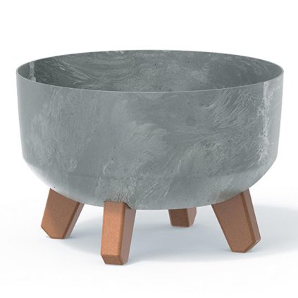 DGRL240LE KVETINÁČ GRACIA LOW BETON ŠEDÝ 23,5Xh15,5CM 3,8L