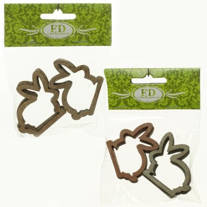 AKCIA! Zajačik dekor. prírodný, ružovobiely s/6