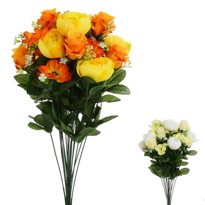 KYTICA RANUNKULUS RUŽA ANEMONE x18 56CM MIX/2F  vzorkovňa