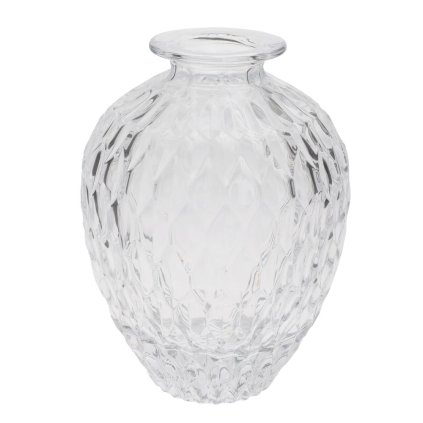 VÁZA SKLO 8,5x24CM ČÍRA