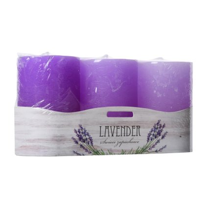 RUSTIC LEVANDULA 3-PACK VOŇAVÝ 9cm