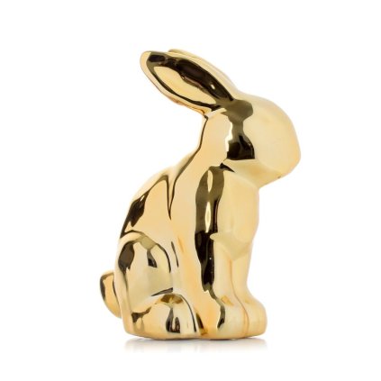 ZAJAC ZLATÝ PORCELÁN 10*7*14CM