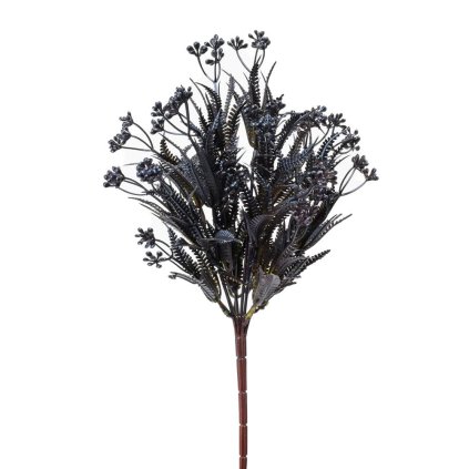 ZELEŇ DROB.KVIETKY ZELENO-MODRÝ METAL 37cm