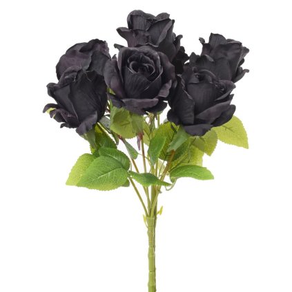 KYTICA RUŽA ČIERNA 40CM
