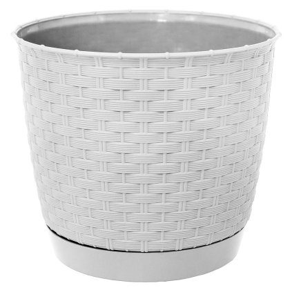 DRLO165 KVETINÁČ RATOLLA ROUND BIELY 16,5xh14,2CM/2L