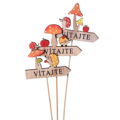 TABUĽKA VITAJTE HRÍB.MIX3 NATUR 8,5x0,5x26