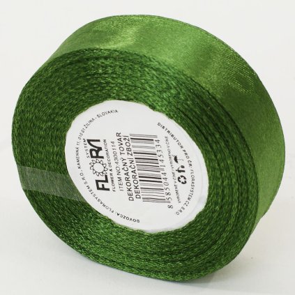 SATEN STUHA 20MM/15M ZELENÁ TM. FARBA 110