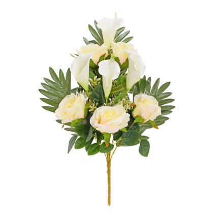 KYTICA RUŽA KALA NA VÝŠKU x12 58CM KRÉM