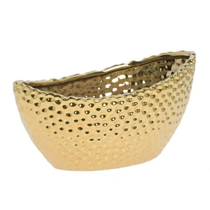 LOĎKA KERAMIKA 31x17x16CM ZLATÝ