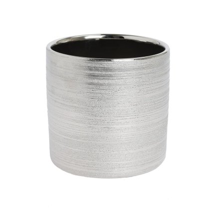 OBAL KERAMIKA 14x15CM STRIEBORNÝ