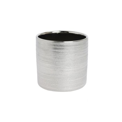 OBAL KERAMIKA 10,8x10,5CM STRIEBORNÝ