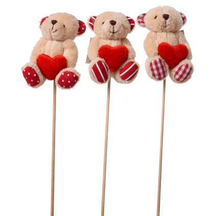 MEDVEDÍK SO SRDCOM ZÁPICH MIX  8CM