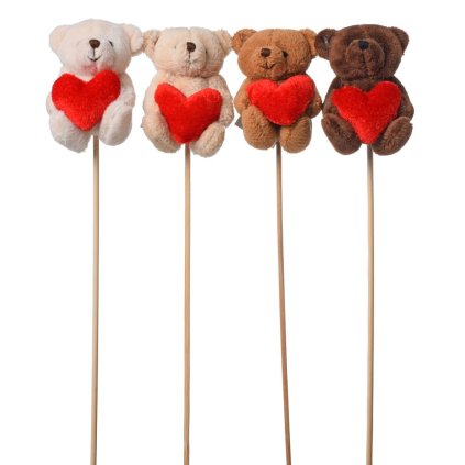 MEDVEDÍK SO SRDCOM ZÁPICH MIX  8CM