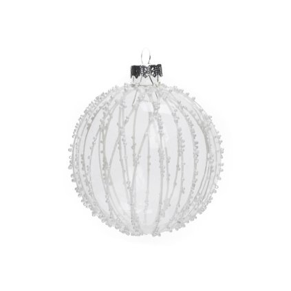 VIAN. GULE ČÍRO/BIELE SKLO S/4 10CM