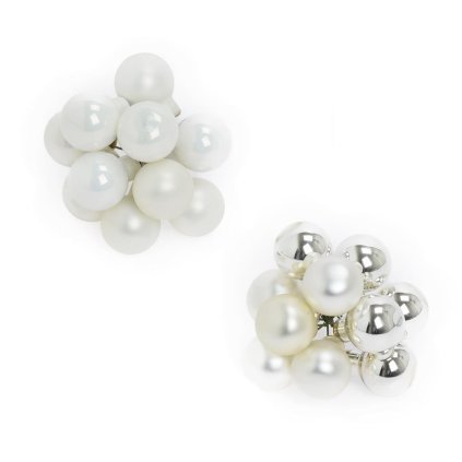 GULIČKY S/10 ozdoby na drôte mix perleť/mirror pr.2cm