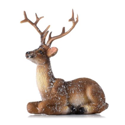 JELEŇ SEDIACI HNEDÝ, SNEH/GLIT POLY 10,5*7,5*11CM