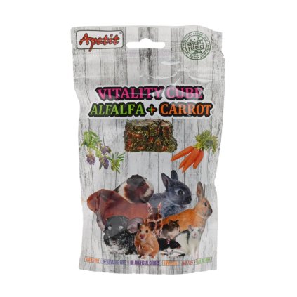 Apetit - hlodavec lis.lucerna s mrkvou Vitality Cube 150 g