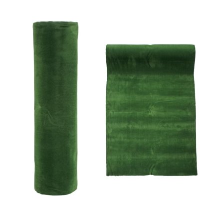 ŠTÓLA zamat velvet 30cmx3m tm zelená