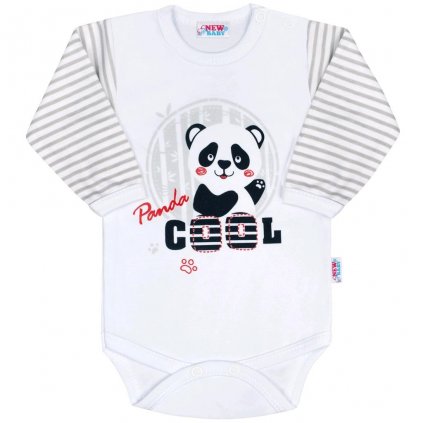 Dojčenské body s dlhým rukávom New Baby Panda 80 (9-12m)