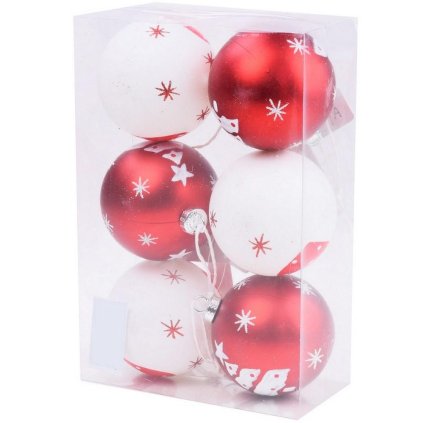 GULE VIAN. PLAST S/6 8CM ČERVBIELE MIX 2F 2 VZORY SUPER CENA!