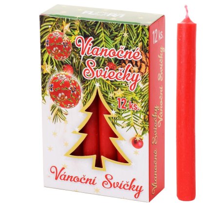 VIANOČNÉ SVIEČKY ČERV. 12/115