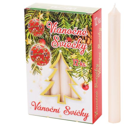 VIANOČNÉ SVIEČKY MET.PERLA 12/115