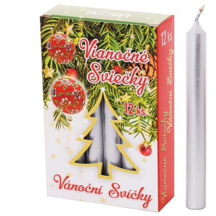 VIANOČNÉ SVIEČKY STRIEB. 12/115