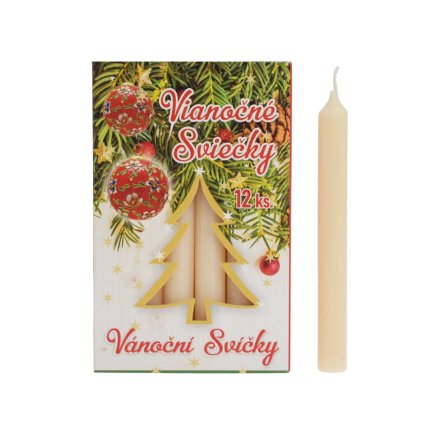 VIANOČNÉ SVIEČKY ECRU 12/115