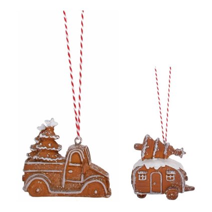 AUTIČKO záves/perník polyres 3ass 7,5x7x4,5